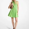 Vestido mini em popelina de algodão orgânico elástico | Michael Kors [PT]