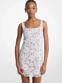 Vestido mini em renda floral com tachas | Michael Kors [PT]