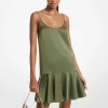 Vestido sem mangas com corrente em crepe | Michael Kors [PT]