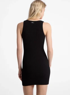 Vestido sem mangas em viscose elástica canelada | Michael Kors [PT]