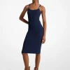 Vestido sem mangas midi em malha elástica canelada | Michael Kors [PT]