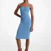 Vestido sem mangas midi em malha elástica canelada | Michael Kors [PT]