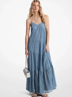 Vestido slip em camadas em renda floral | Michael Kors [PT]