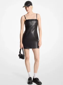Vestido slip mini em pele | Michael Kors [PT]