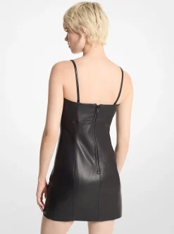 Vestido slip mini em pele | Michael Kors [PT]